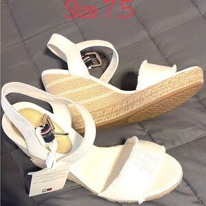 White platforms, Tommy Hilfiger, size 7.5